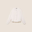 Chemise ample effet boule doubl&eacute;e ivoire femme