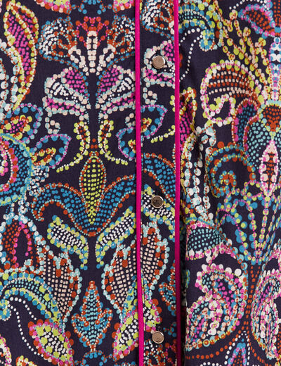 Blouse manches longues multicolore femme
