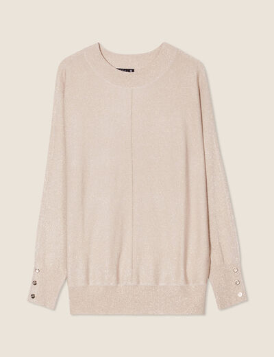 Pull manches longues couleur or femme