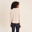 Veste droite col tailleur doubl&eacute;e sable femme