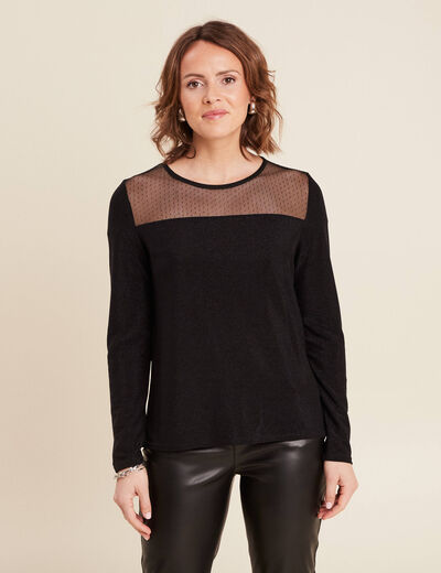 T-shirt manches longues noir femme
