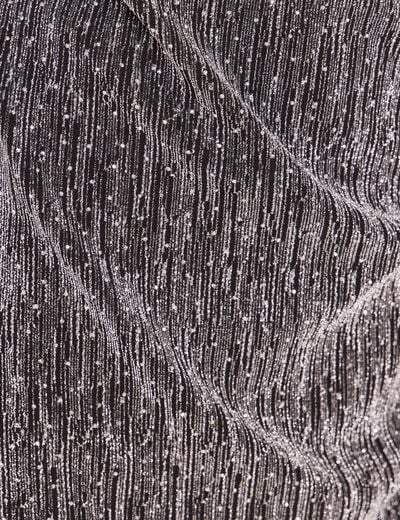 Robe ajust&eacute;e courte col v sans manches gris argent femme