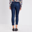 Pantalon ajusté aspect irisé bleu foncé femme
