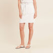 Jupe droite r&eacute;versible blanc femme