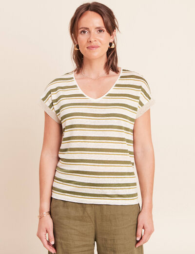 T-shirt manches courtes vert femme