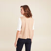 Veste r&eacute;versible cintr&eacute;e sans manches beige femme