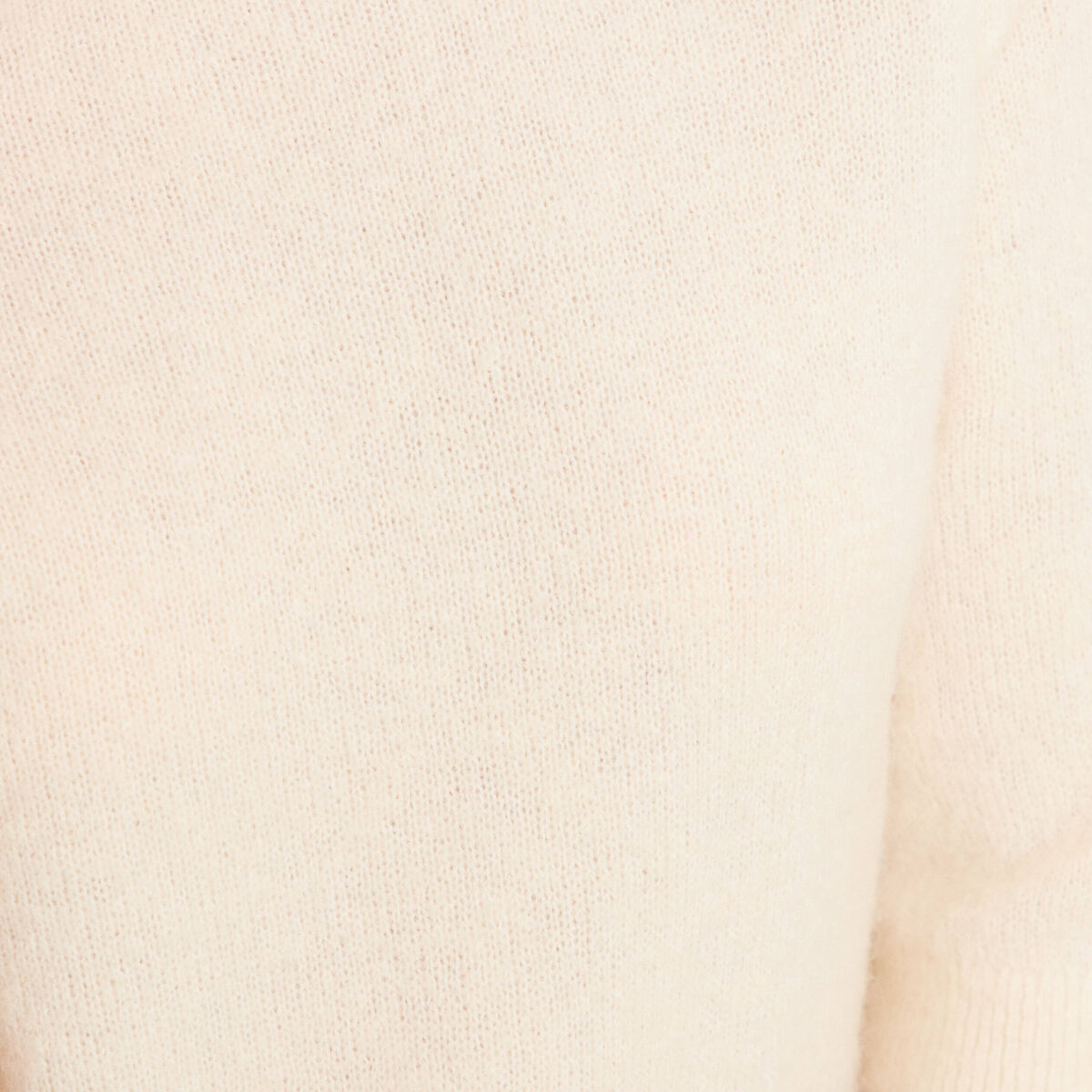 Pull col bateau creme femme