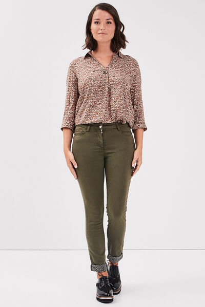 Blouse manches 3/4 ecru femme