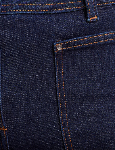 Jean large taille haute denim brut femme
