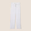 Pantalon large taille haute gris fonc&eacute; femme