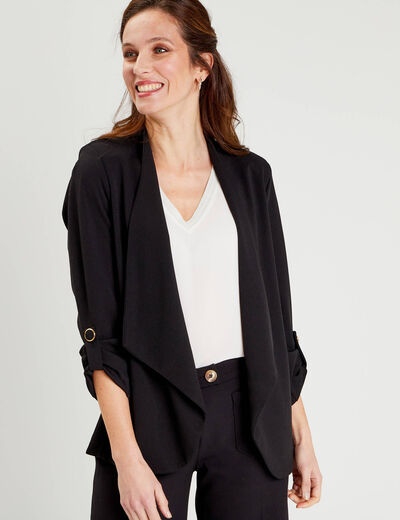 Veste esprit blazer droite noir femme