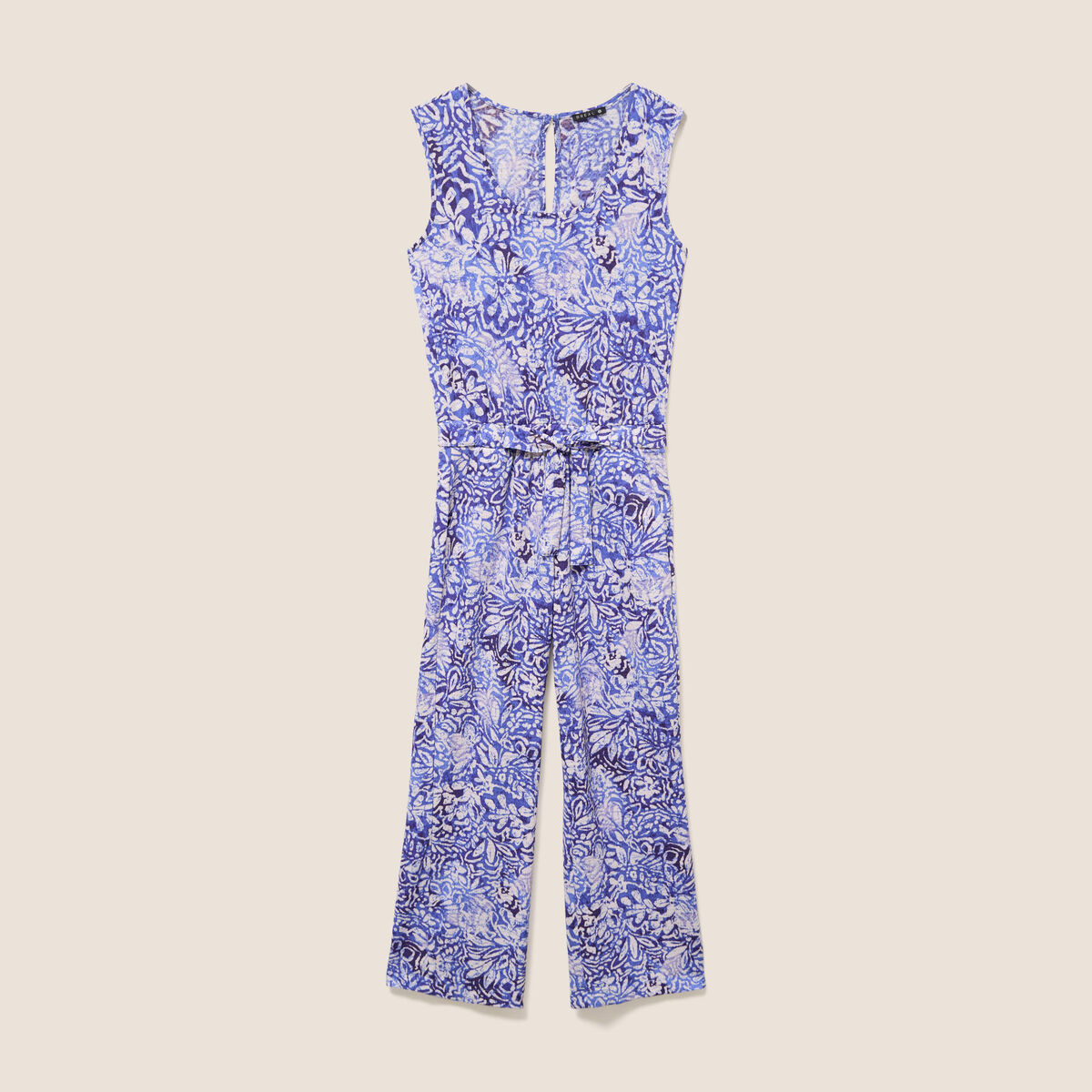Combinaison pantalon droite bleu femme