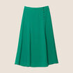 Jupe longue évasée vert émeraude femme
