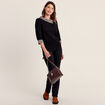 T-shirt manches 3/4 ecru femme