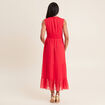 Robe longue &eacute;vas&eacute;e volants rouge femme