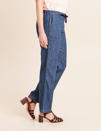 Jean large et fluide denim stone femme