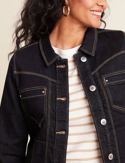 Veste denim brut femme