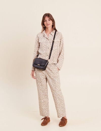 Pantalon mom blanc femme