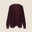 Gilet manches longues bordeaux femme