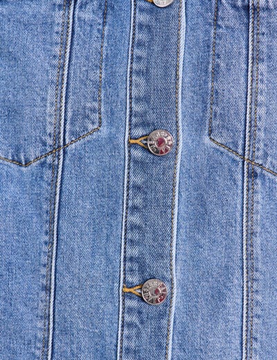 Veste jean manches longues denim double stone femme
