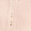 Pull col tunisien manches longues vieux rose femme