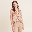 Blouse sans manches blanc femme