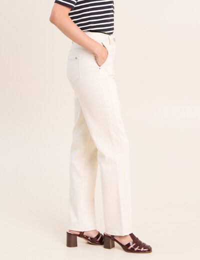 Jean taille haute sable femme