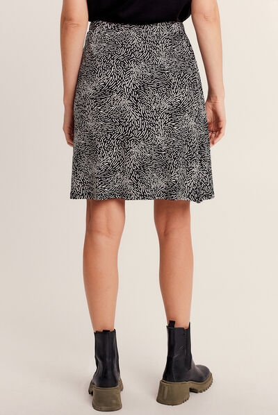 Jupe portefeuille noir femme