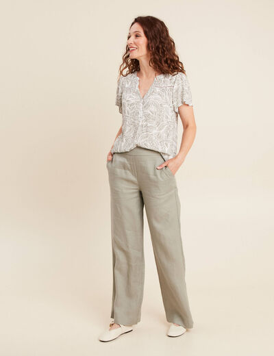 Blouse manches courtes gris femme