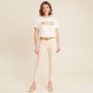 T-shirt manches courtes ecru femme