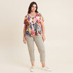 T-shirt manches courtes multicolore femme