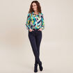 Chemise manches longues vert femme