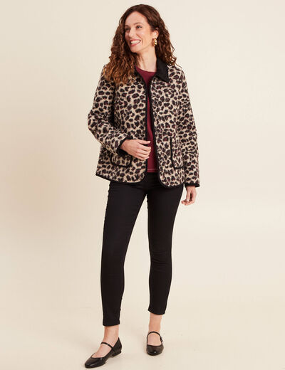 Manteau droit beige femme