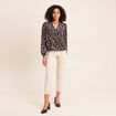 T-shirt cache-c&oelig;ur noir femme