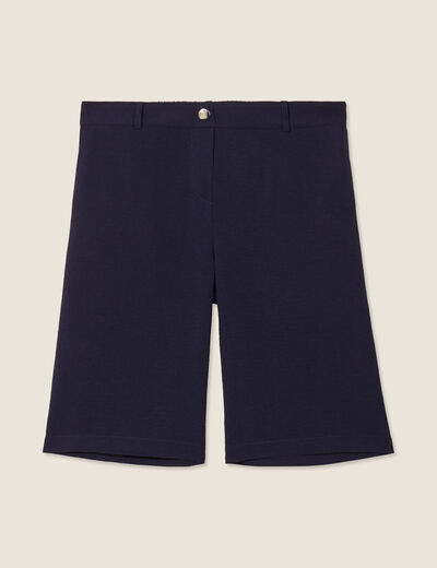 Bermuda ajusté bleu foncé femme