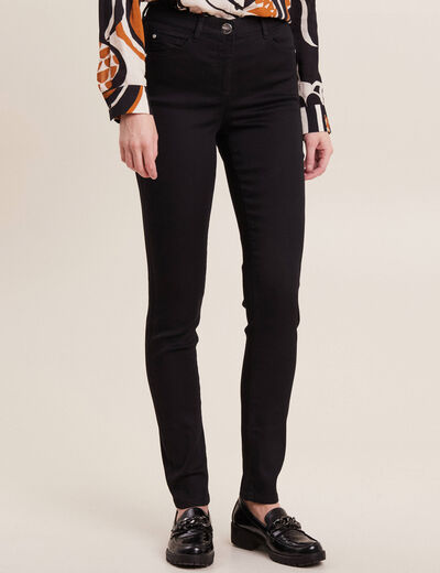 Pantalon léger taille standard long noir femme