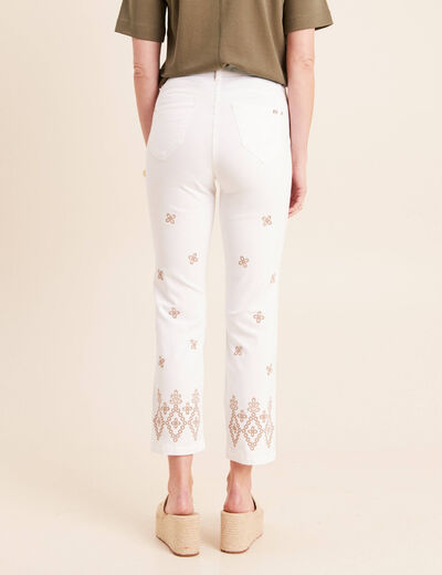 Pantalon magique Le L&eacute;ger coupe droite beige femme