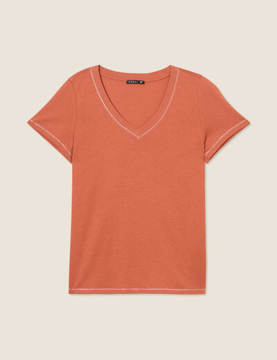 T-shirt manches courtes vieux rose femme