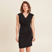 Robe courte ajustée noir femme