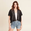 Gilet manches courtes noir femme