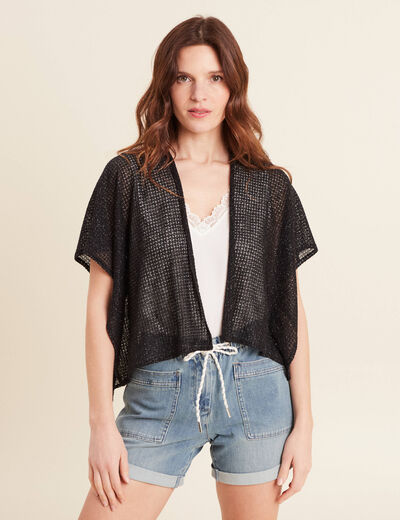 Gilet manches courtes noir femme