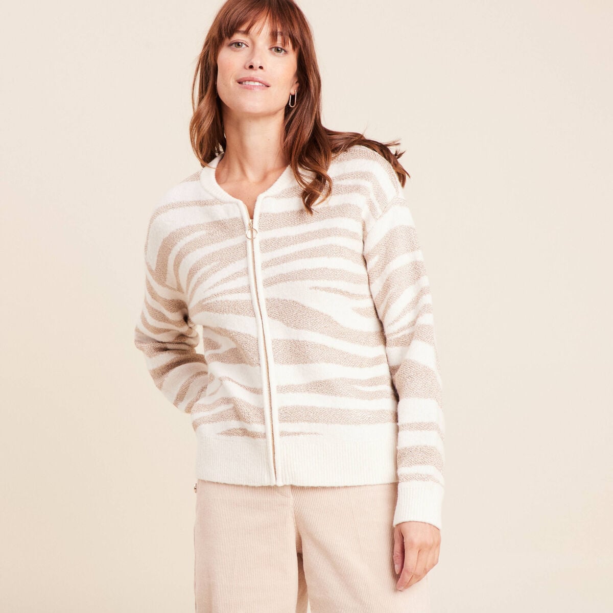 Veste bomber blanc femme