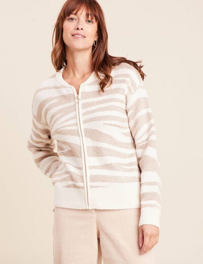 Veste bomber blanc femme