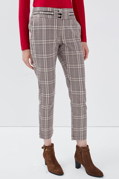 Pantalon droit ecru femme
