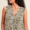 Blouse sans manches vert femme