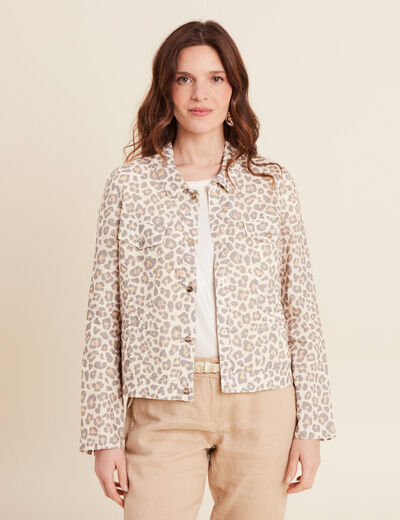 Veste boutonnée blanc femme