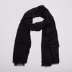 Foulard brillant &agrave; franges noir femme