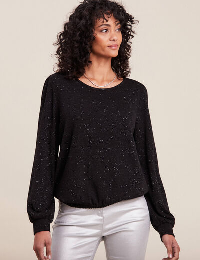 T-shirt manches longues noir femme