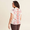 T-shirt manches courtes ecru femme