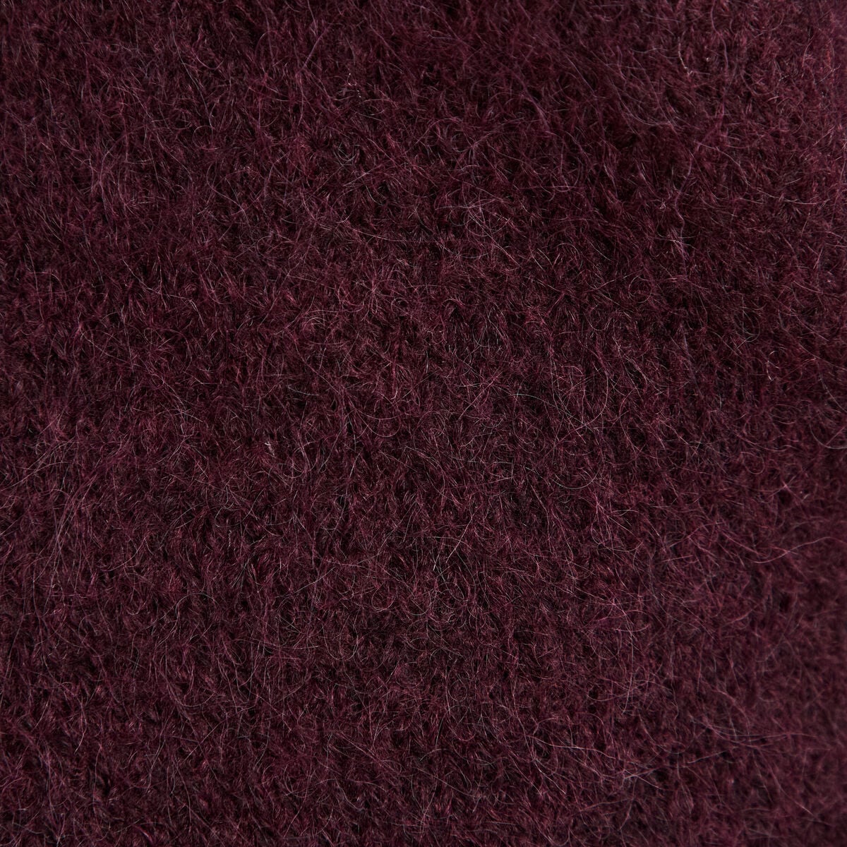 Pull manches longues col polo bordeaux femme